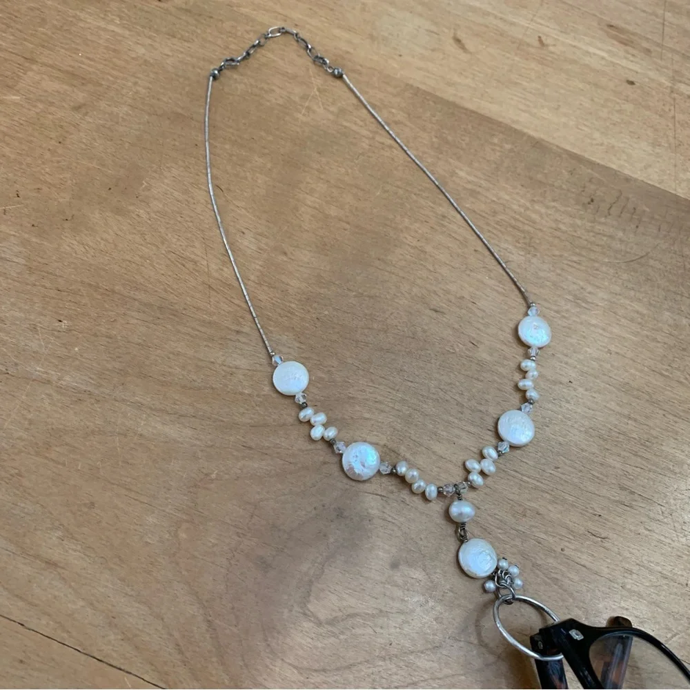 Eyeglass Necklace with Pearls